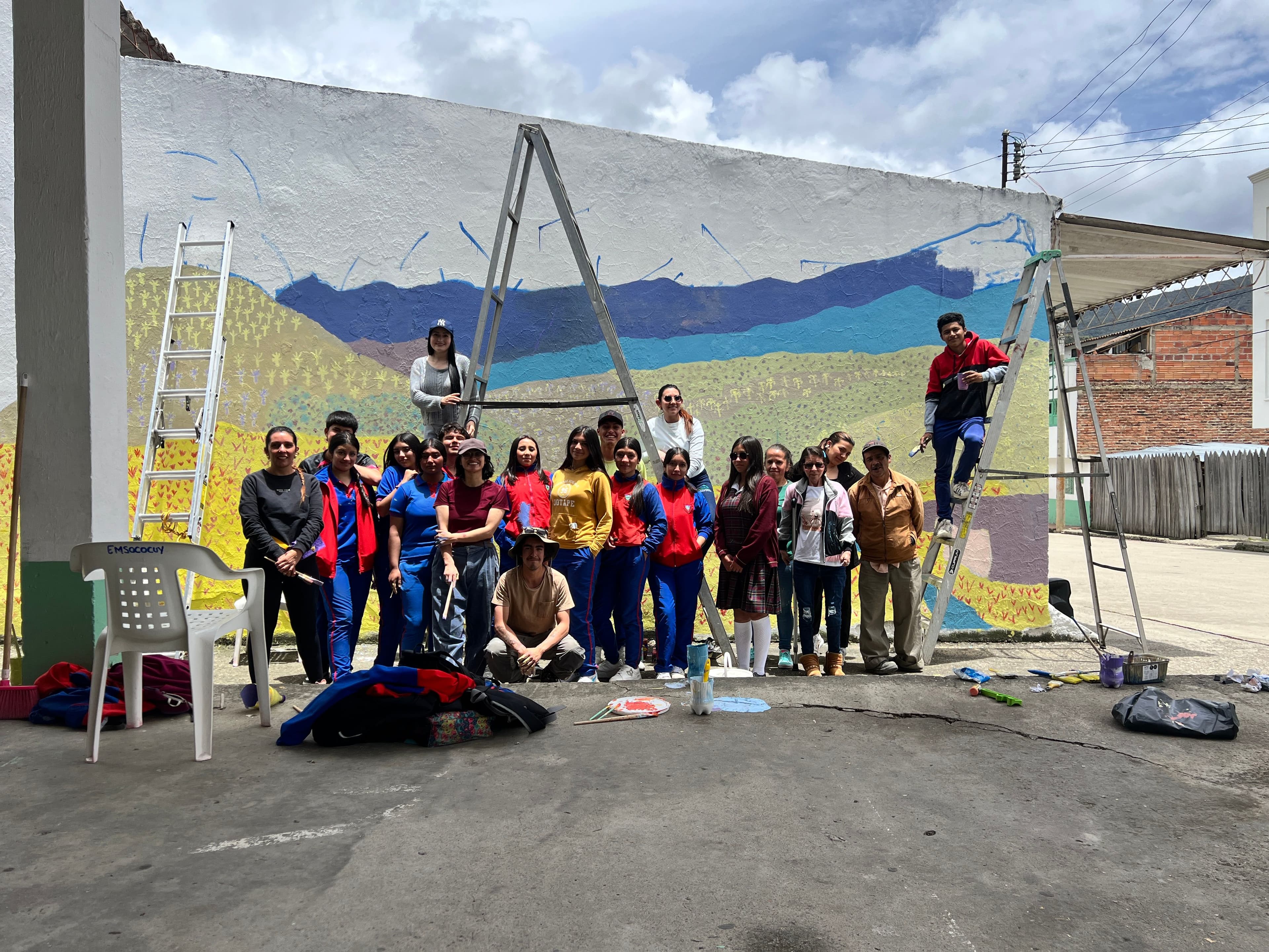 Mural colaboración EMSOCOCUY y Plataforma de Juventudes